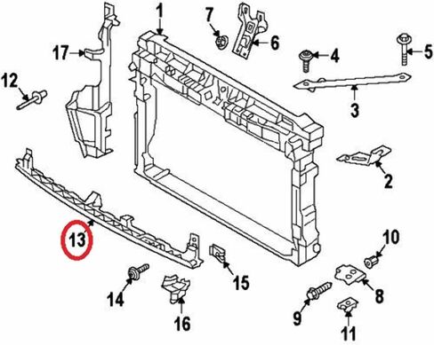 فولكس واجن فولكس فاجن OEM المشعاع الدعم الأساسي - منحرف الهواء يربك 5GM805705A in Saudi Arabia
