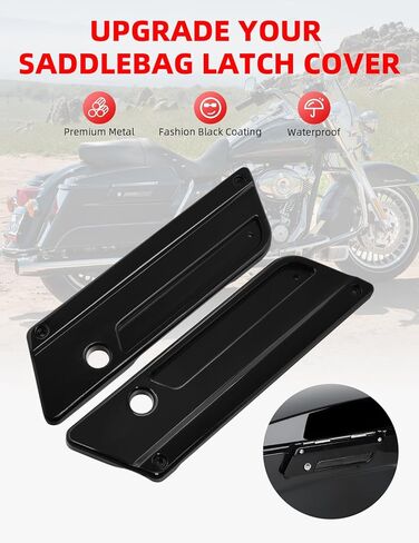 Amazicha Saddlebag Hardware Kit, Hard Bag Latches Covers, Red Reflectors, Rubber Cushion, Locks Set 1993-2013 Compatible for Harley Touring Street Glide Electra Glide Road Glide Road King in Saudi Arabia