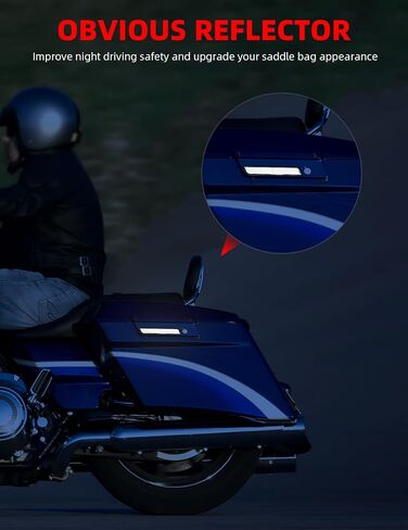 Amazicha Saddlebag Hardware Kit, Hard Bag Latches Covers, Red Reflectors, Rubber Cushion, Locks Set 1993-2013 Compatible for Harley Touring Street Glide Electra Glide Road Glide Road King in Saudi Arabia