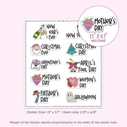 Holiday Planner Stickers for Planners and Journaling, Calendar Stickers, Holiday Seasonal Planner Stickers Sheet, Monthly Holiday Sticker, 4 Sheets, 75 Premium Matte Vinyl Stickers, Regular Size in Saudi Arabia