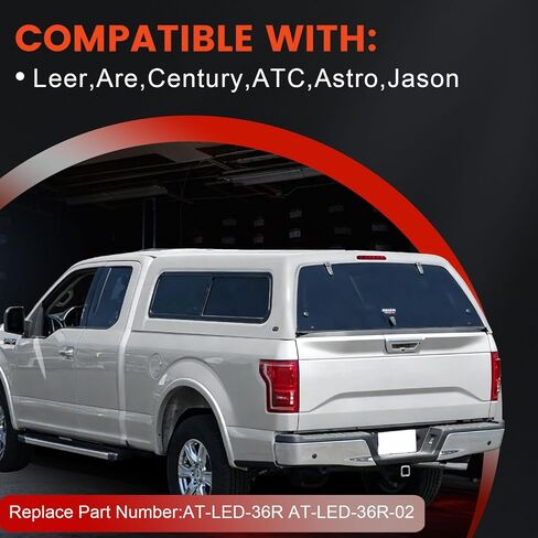 ضوء الفرامل الثالث LED الثالث المتوافق مع غطاء الشاحنة العلوي Leer Are Century ATC Astro Jason استبدال العدسة الحمراء لـ AT-LED-36R AT-LED-36R-02 in Kuwait