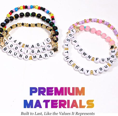 AICase for Bruno Merch Mars Gifts Inspired Bracelets 5 Pcs Stackable Stretch Beaded Friendship i Just Might Bracelets Concert Outfit Vinyl Poster Sticker Jersey Merchandise Gifts for Fans Birthday in Saudi Arabia