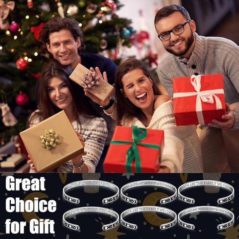 Tondiamo 6 Pack Galentine's Day Friendship Bracelets Gifts for Women Engraved Cuff Bracelets Friends Inspirational Stainless Steel Jewelry Friendship Gifts for Birthday Memorial for Her Mom in Saudi Arabia