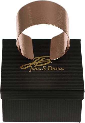 John S. Brana Hammered Copper Cuff Bracelet Handmade Jewelry - 100% Durable Copper in Saudi Arabia