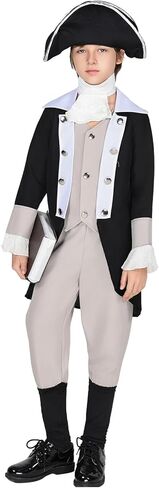 EraSpooky Boys George Washington Costume Kids Founding Father Colonial Outfits in Saudi Arabia