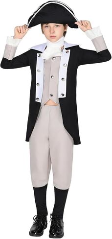 EraSpooky Boys George Washington Costume Kids Founding Father Colonial Outfits in Saudi Arabia