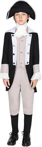 EraSpooky Boys George Washington Costume Kids Founding Father Colonial Outfits in Saudi Arabia