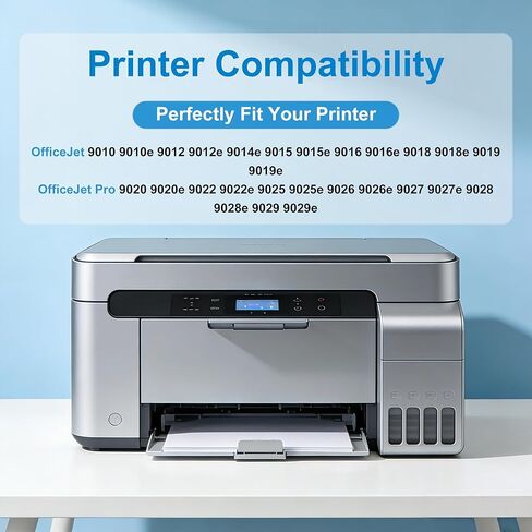 خراطيش حبر 962XL متوافقة مع مجموعة خراطيش الحبر HP 962 تعمل مع حبر طابعة HP OfficeJet Pro 9019e 9020e 9022e 9025e 9028e 9010 9014e 9015e 9016 9018e أسود سماوي أرجواني أصفر (4 عبوات) in Kuwait