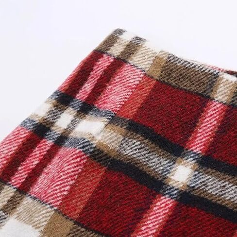 Women's High Waist Plaid Bodycon Pencil Skirt - Wool Blend Mini Skirt in Saudi Arabia