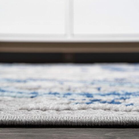 JONATHAN Y Paisley High-Low Indoor Outdoor Area Rug 5X8 Light Gray/Blue, Gordes for Backyard, Patio, Porch, Easy-Cleaning, High Traffic, Pet-Friendly, Non-Shedding (AMC103C-5) in Saudi Arabia