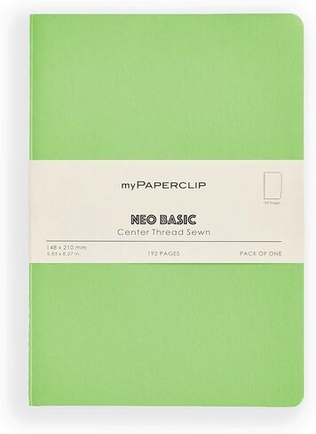 myPAPERCLIP NeoBasic A5 Plain Notebook | 192 Pages, 80 GSM, 250 GSM Soft Cover, A5 (5.83 x 8.27 in) | Black in Kuwait
