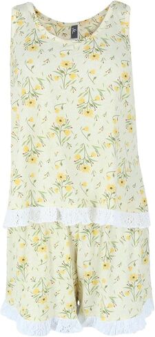 Women's Yellow Daisy Tank and Short PJ Set in Saudi Arabia