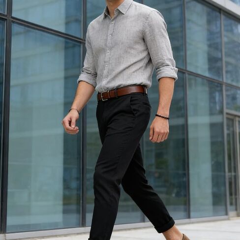 2 Pack Belt Men, Mens Belts Leather, Leather Dress & Casual Belt for Work and Business with Adjustable Fit in Saudi Arabia