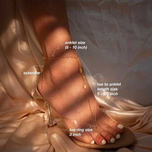 Gold Leaf Dainty Toe Anklet Gorgeous Foot Chain Body Jewelry Elegant Anklets in Kuwait