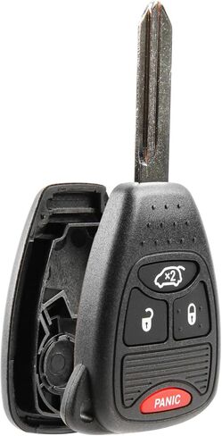 2X Key Fob Remote Shell Case استبدال 4 أزرار لـ 2004 - 2014 Chrysler 200 PT Cruiser Pacifica Sebring Dodge Avenger Magnum Jeep Liberty (OHT692427AA، M3N5WY72XX) لا يتطلب برمجة in Kuwait