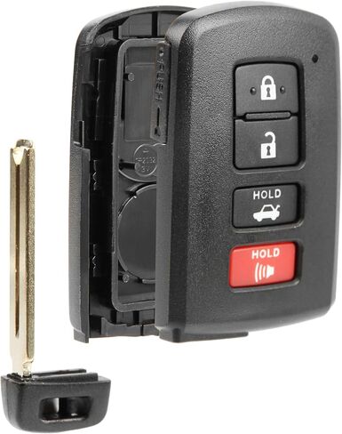 2X Key Fob Remote Shell Case استبدال 4 أزرار لـ 2013 2014 2015 2016 2018 2018 2019 Toyota Avalon Camry Corolla LE SE XSE XLE (HYQ14FBA) لا يتطلب برمجة in Kuwait