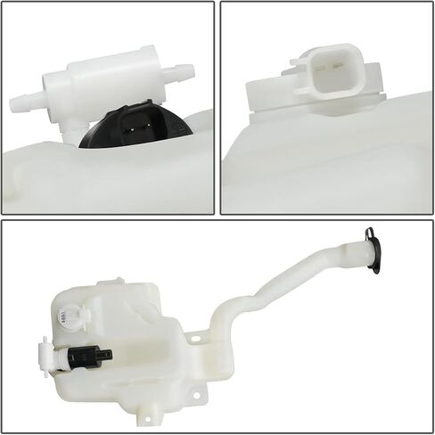 Auto Dynasty FO1288137 Factory Style Car Windshield Washer Reservoir Tank - Reservoir Cap | Washer Fluid Pump| Fluid Level Sensor - Compatible with Ford Flex Taurus X Lincoln MKT 08-12, White in Saudi Arabia