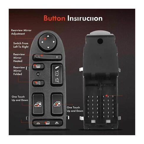 81258067098 Compatible with Man TGS TG Truck Front Left Electric Power Window Switch Lifter Control Regulator Button Car Accessories in Kuwait