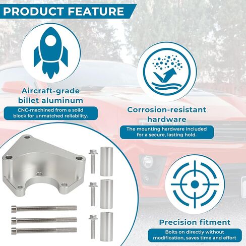 Power Steering Pump Bracket Kit for 2010-2012 Chevrolet Chevy Camaro 6.2L V8 LS3 L99 Replaces GM 12610792 Billet Aluminum Mounting Bracket in Saudi Arabia