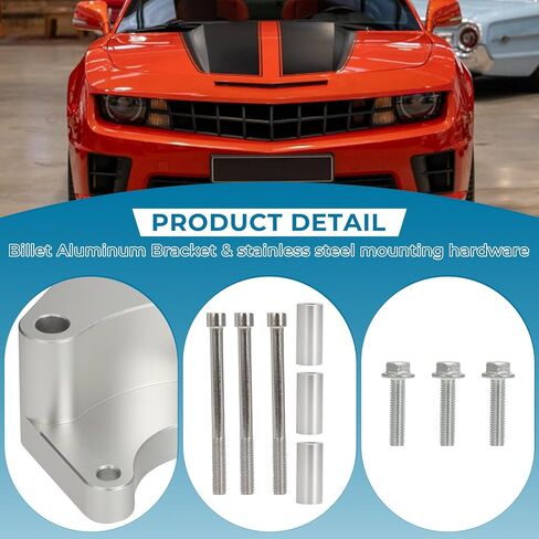 Power Steering Pump Bracket Kit for 2010-2012 Chevrolet Chevy Camaro 6.2L V8 LS3 L99 Replaces GM 12610792 Billet Aluminum Mounting Bracket in Saudi Arabia
