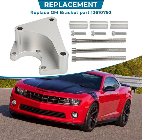Power Steering Pump Bracket Kit for 2010-2012 Chevrolet Chevy Camaro 6.2L V8 LS3 L99 Replaces GM 12610792 Billet Aluminum Mounting Bracket in Saudi Arabia