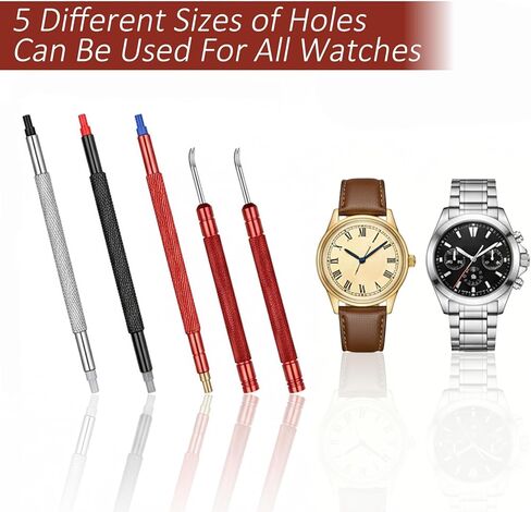 5 Pcs Watch Hand Setting Tool, Stainless Steel Watch Hand Press Tool Pusher Set, Precision Pointer Adjustment & Removal Tools for Watches Repair and Watchmaking, Compact Durable in Kuwait