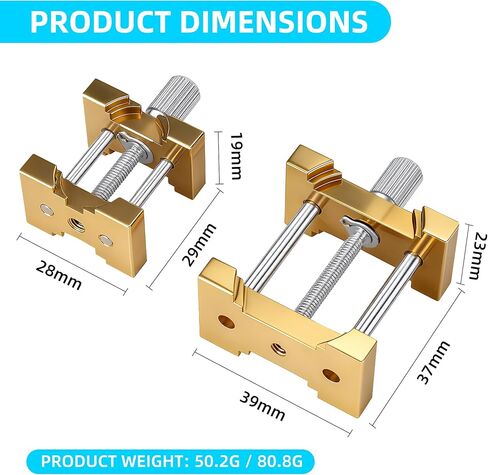 2 قطعة حامل حركة ساعة نحاسية متعددة الوظائف أداة إصلاح ساعة معدنية مجموعة حامل حافظة قابل للتعديل أداة مناسبة لإصلاح الساعة in Kuwait