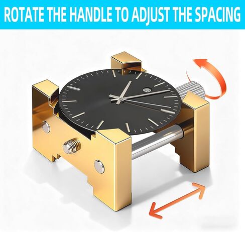 2 قطعة حامل حركة ساعة نحاسية متعددة الوظائف أداة إصلاح ساعة معدنية مجموعة حامل حافظة قابل للتعديل أداة مناسبة لإصلاح الساعة in Kuwait