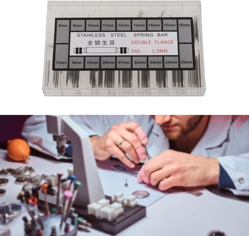 1 صندوق من Watch Spring Bar استبدال دبابيس إبزيم الساعة ودبابيس ربط الحزام مع صندوق تخزين in Kuwait