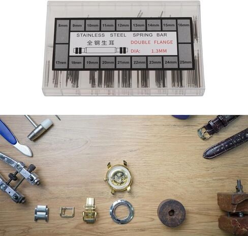 1 صندوق من Watch Spring Bar استبدال دبابيس إبزيم الساعة ودبابيس ربط الحزام مع صندوق تخزين in Kuwait
