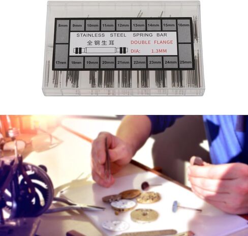 1 صندوق من Watch Spring Bar استبدال دبابيس إبزيم الساعة ودبابيس ربط الحزام مع صندوق تخزين in Kuwait