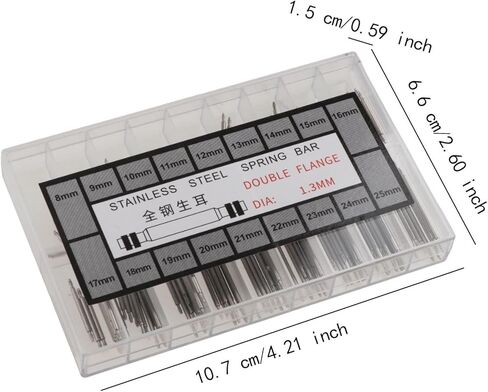 1 صندوق من Watch Spring Bar استبدال دبابيس إبزيم الساعة ودبابيس ربط الحزام مع صندوق تخزين in Kuwait