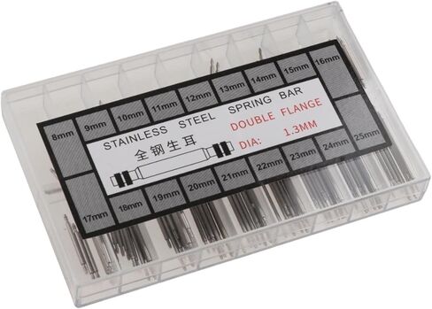 1 صندوق من Watch Spring Bar استبدال دبابيس إبزيم الساعة ودبابيس ربط الحزام مع صندوق تخزين in Kuwait