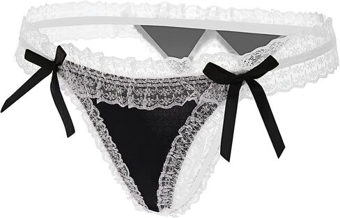 Women's Lace Bikini Panties - Floral Lace Underwear with Bow Accent, Comfortable Stretch Ladies Panty in Saudi Arabia