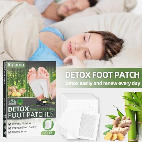 20 قطعة من رقع القدم، مكونة من مكونات طبيعية للعناية بالقدم مع خل الخيزران ومسحوق الزنجبيل، نوم مريح ويساعد على إزالة التوتر، لاصق مريح ولا يترك أثرًا in Kuwait