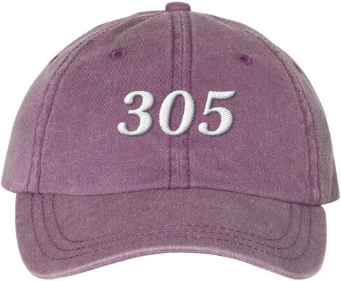 305 Miami Florida Area Code Embroidered Baseball Cap Adjustable Cotton Dad Hat Pigment-Dyed in Saudi Arabia