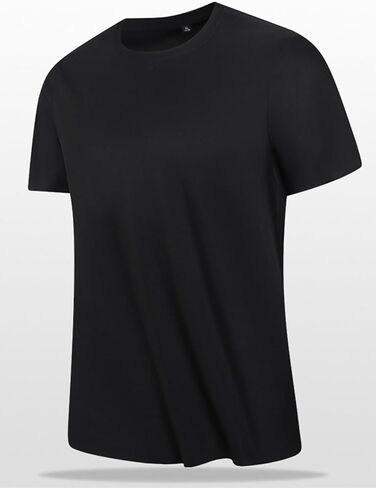 Men Short Sleeves Shirt Casual Plain Crewneck Tees Breathable Ice Silk T-Shirt Summer Dry Fit Tops in Saudi Arabia