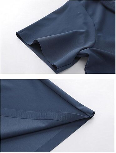 Men Short Sleeves Shirt Casual Plain Crewneck Tees Breathable Ice Silk T-Shirt Summer Dry Fit Tops in Saudi Arabia
