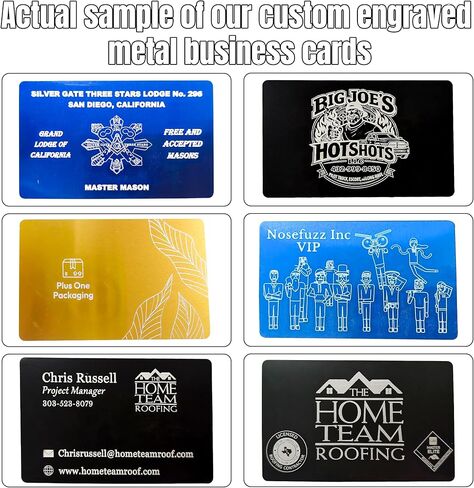 Custom Metal Business Cards 0.5mm,Double-Sided Engraved Name Logo&QR Code,9 Colors Aluminum Business Cards Personalized,Business Calling Cards for Branding, Networking,VIP Card,20-400pcs (Black) in Saudi Arabia