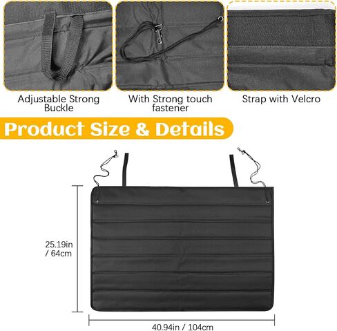 Extra Thick Rear Bumper Guard for Cars, 41 x 25 inches Foldable Rear Bumper Protector Guard, Protects Bumper of Cars, SUVs, Trucks and Vans from Scratches While Loading&Unloading Black in Saudi Arabia