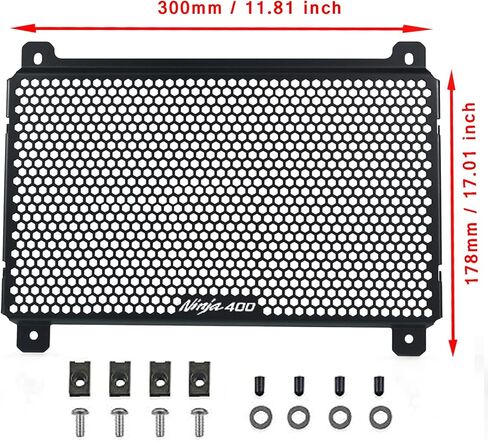 Ninja400 Motorcycle Radiator Grille Guard Cover, Fit with Kwsaki Ninja 400 2018 2019 2020 2021 2022 2023 in Kuwait