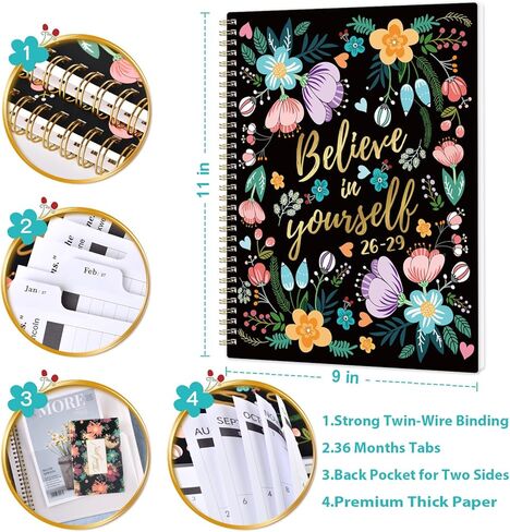 مخطط 2024-2025 - مخطط أكاديمي 2024-2025، يوليو 2024 - يونيو 2025، 6.3 بوصة × 8.4 بوصة، مخطط 2024-2025 يوميًا أسبوعيًا وشهريًا، مثالي لتنظيم الحياة - نيلي in Kuwait