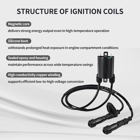 Ignition Coil Pack with Cap Fits for Honda Shadow ACE 750 1998–2003, Shadow Aero 750 2004-2019, Shadow Spirit 750 2001–2014 Replace 30510-MM8-003 in Saudi Arabia