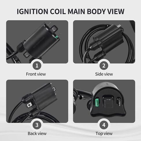 Ignition Coil Pack with Cap Fits for Honda Shadow ACE 750 1998–2003, Shadow Aero 750 2004-2019, Shadow Spirit 750 2001–2014 Replace 30510-MM8-003 in Saudi Arabia
