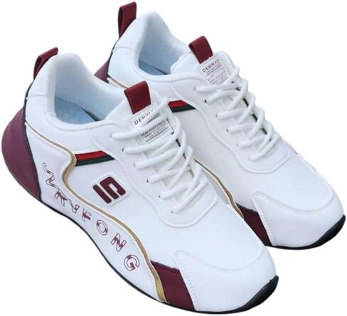 Fashion Leather Men's Casual Sports Shoes. Comfortable and Skin-Friendly Interior. Suitable for Running and Exercising. in Saudi Arabia