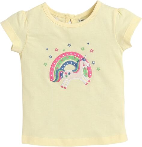 Baby Nation Printed Girls Cotton T-Shirt, Casual Short Sleeve in Saudi Arabia
