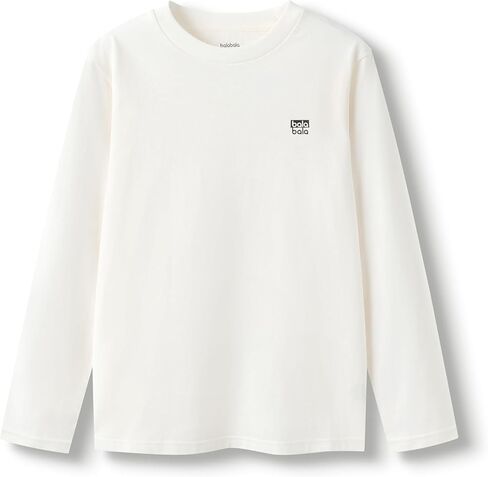 Balabala Girls Long Sleeve Shirts Boys Basic Long Sleeve Stripes Tees Shirts Toddler Long Sleeve Shirts Layering Tees in Kuwait