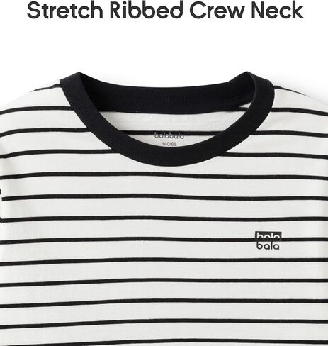 Balabala Girls Long Sleeve Shirts Boys Basic Long Sleeve Stripes Tees Shirts Toddler Long Sleeve Shirts Layering Tees in Saudi Arabia
