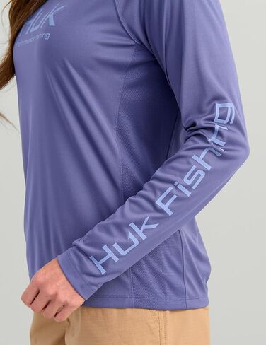 HUK Womens Pursuit Long Sleeve Shirt, Performance Shirt + Sun Protection, Skipper Blue, X-Large in Saudi Arabia