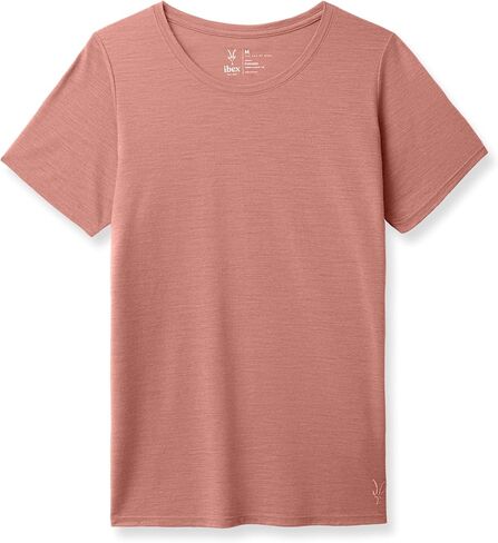 IBEX Merino Wool Paradox Short Sleeve Crew Neck T-Shirt for Women | Lightweight & Breathable Solid Regular Fit Women's Top in Saudi Arabia